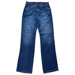 Lee Riveted Ultimate 5 Women Size 8M Boot Straight Denim Blue Jeans Classic